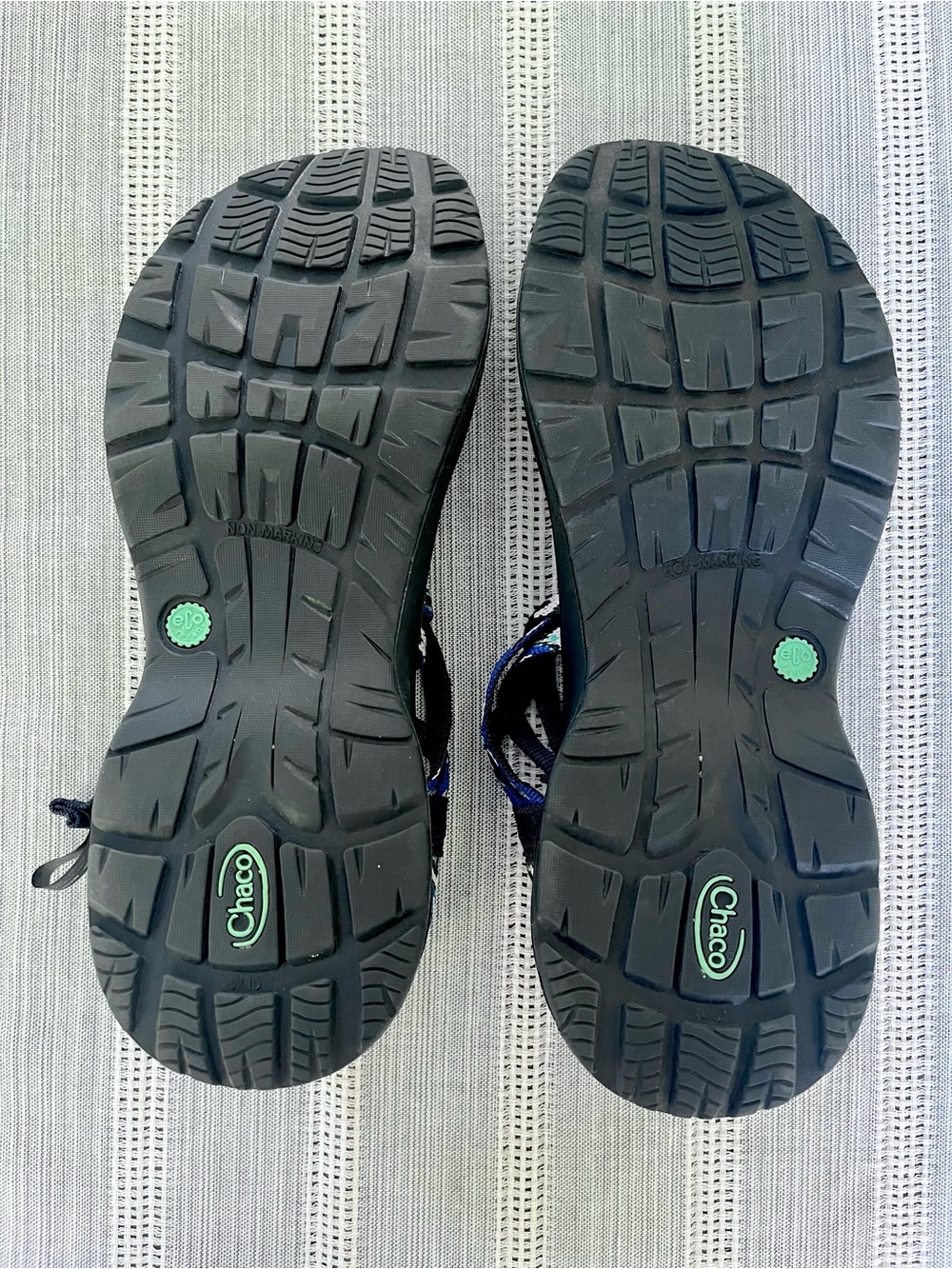10 Chaco Blue Aztec Patterned Strappy Sandals - Picture 5 of 7